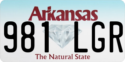AR license plate 981LGR