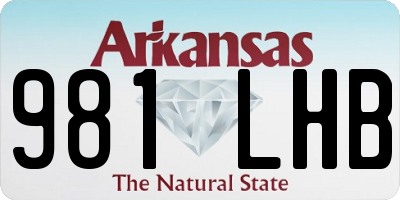 AR license plate 981LHB