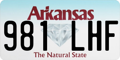 AR license plate 981LHF