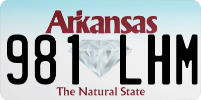AR license plate 981LHM