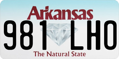 AR license plate 981LHO