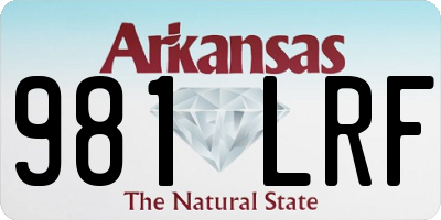 AR license plate 981LRF