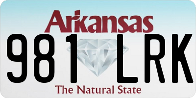 AR license plate 981LRK