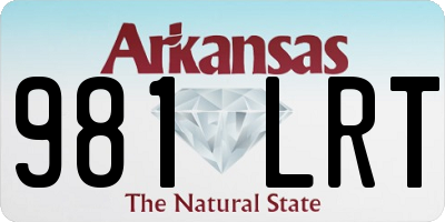 AR license plate 981LRT
