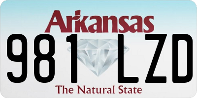 AR license plate 981LZD