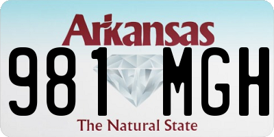 AR license plate 981MGH