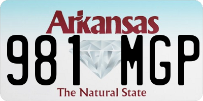 AR license plate 981MGP