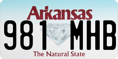 AR license plate 981MHB