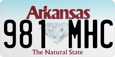 AR license plate 981MHC