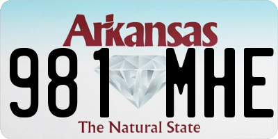 AR license plate 981MHE