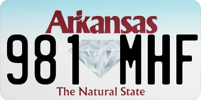 AR license plate 981MHF