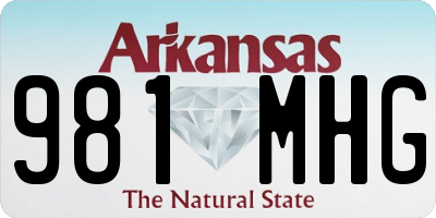 AR license plate 981MHG