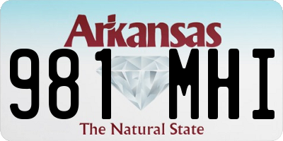 AR license plate 981MHI