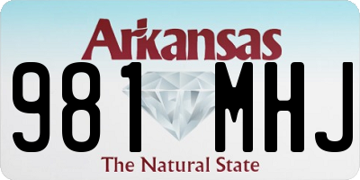 AR license plate 981MHJ