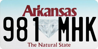 AR license plate 981MHK