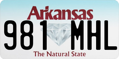 AR license plate 981MHL
