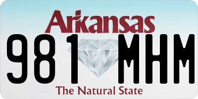 AR license plate 981MHM