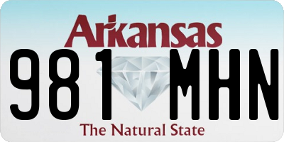 AR license plate 981MHN