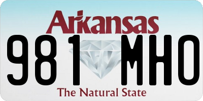 AR license plate 981MHO