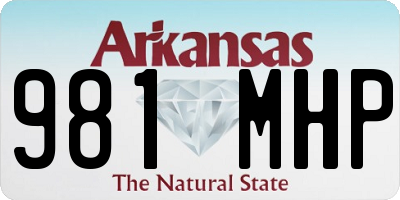 AR license plate 981MHP
