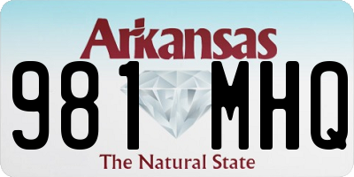 AR license plate 981MHQ