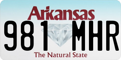 AR license plate 981MHR