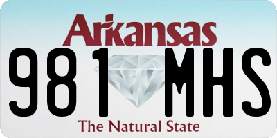 AR license plate 981MHS