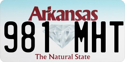 AR license plate 981MHT
