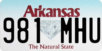 AR license plate 981MHU