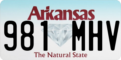 AR license plate 981MHV