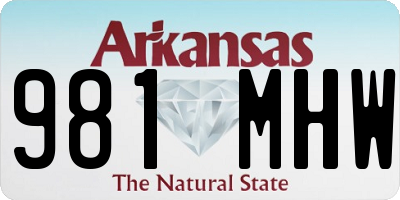 AR license plate 981MHW