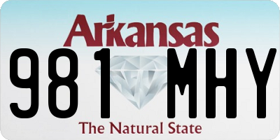 AR license plate 981MHY