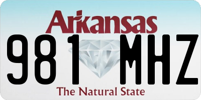 AR license plate 981MHZ