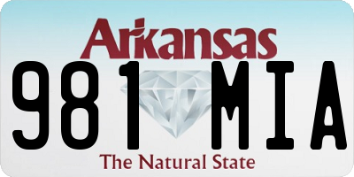 AR license plate 981MIA