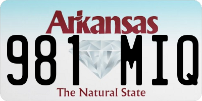 AR license plate 981MIQ