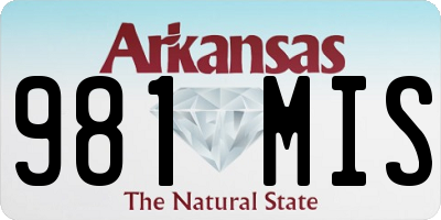 AR license plate 981MIS