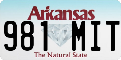 AR license plate 981MIT