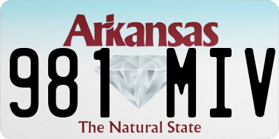 AR license plate 981MIV