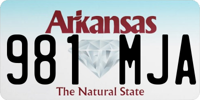 AR license plate 981MJA