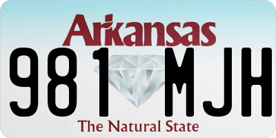 AR license plate 981MJH