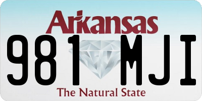 AR license plate 981MJI