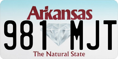 AR license plate 981MJT