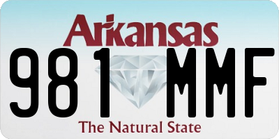 AR license plate 981MMF