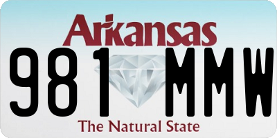 AR license plate 981MMW
