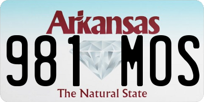 AR license plate 981MOS