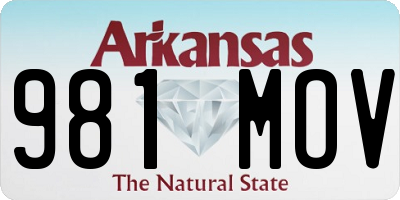 AR license plate 981MOV