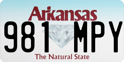 AR license plate 981MPY
