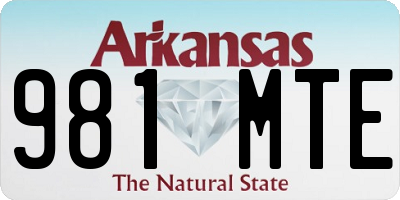 AR license plate 981MTE