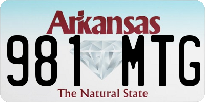 AR license plate 981MTG