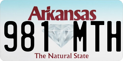 AR license plate 981MTH